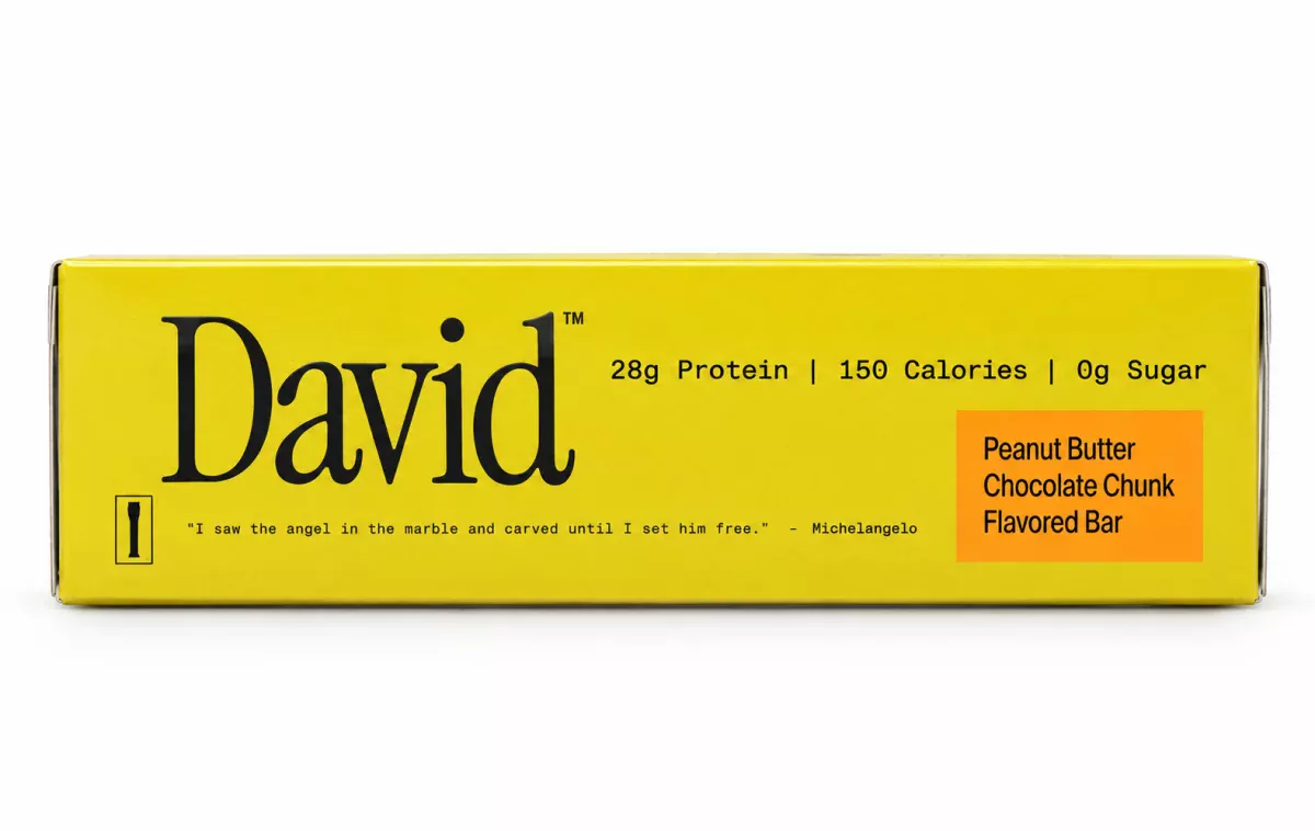 David Peanut Butter Chocolate Protein Bars 12 Pack